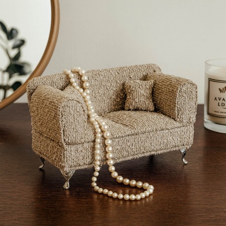LIGHT GREY SOFA JEWELLERY BOX
