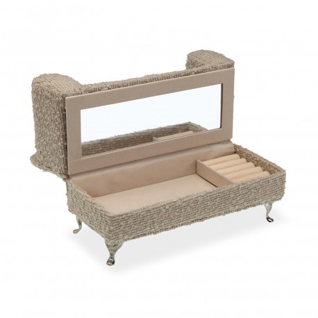 LIGHT GREY SOFA JEWELLERY BOX