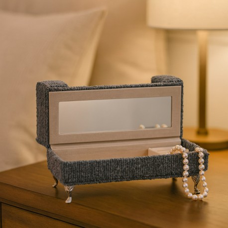 DARK GREY SOFA JEWELLERY BOX