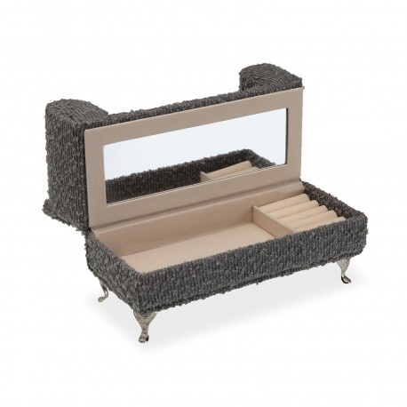 DARK GREY SOFA JEWELLERY BOX