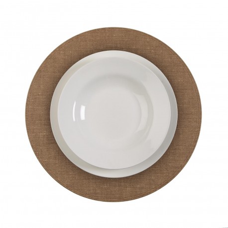 ROUND DARK BEIGE PLACEMAT ROUND DARK BEIGE PLACEMAT