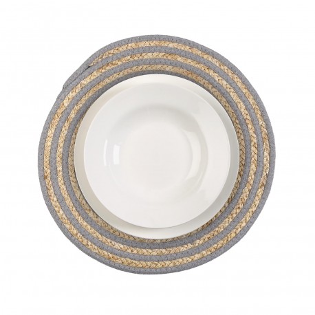 ROUND GREY PLACEMAT ROUND GREY PLACEMAT