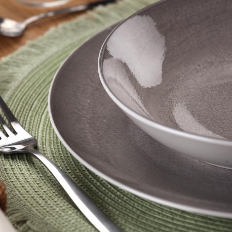 PIA DINNERWARE SET 18PCS GREY