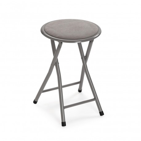 TOD FOLDING STOOL GREY CORDUROY TOD FOLDING STOOL GREY CORDUROY