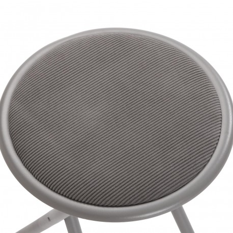 TOD FOLDING STOOL GREY CORDUROY TOD FOLDING STOOL GREY CORDUROY