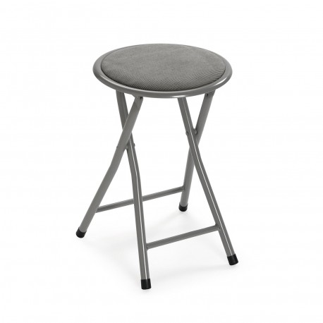 TOD FOLDING STOOL DARK GREY CORDUROY