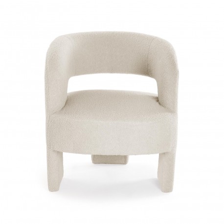 NASSER WHITE SHEEPSKIN ARMCHAIR
