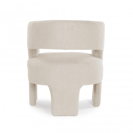 NASSER WHITE SHEEPSKIN ARMCHAIR