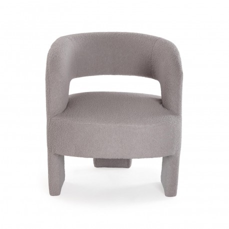 NASSER GREY SHEEPSKIN ARMCHAIR