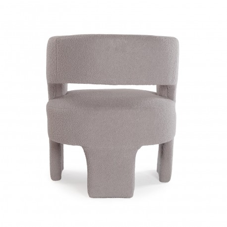 NASSER GREY SHEEPSKIN ARMCHAIR