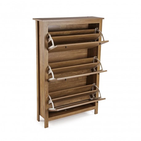 SHOE CABINET WITH RATTAN 3 DRAWERS