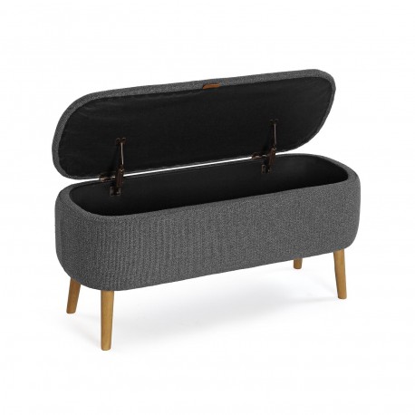 END BED BENCH DARK GREY MANIKO