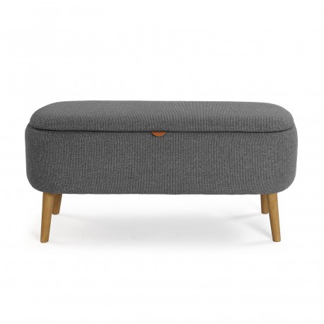 END BED BENCH DARK GREY MANIKO
