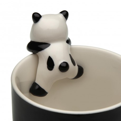 BLACK PANDA BEAR MUG