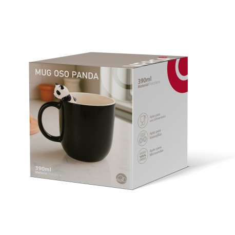 BLACK PANDA BEAR MUG