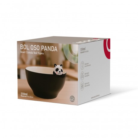 BLACK PANDA BEAR BOWL