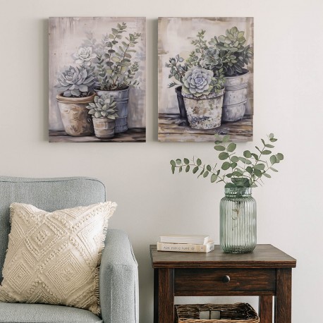 ASSORTED VASES CANVAS PICTURE 30 X 40