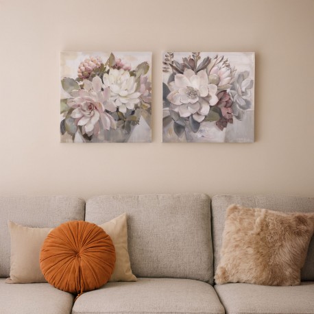 ASSORTED FLOWERS CANVAS PICTURE 40 X 40