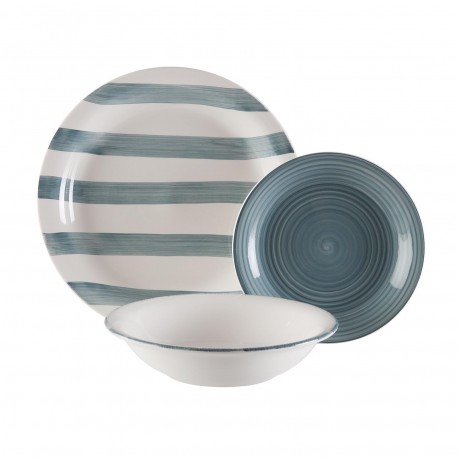 LIGIA BLUE 18-PIECE DINNER SET