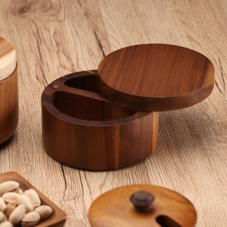 ACACIA ROUND SALT BOWL