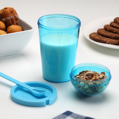 BLUE FOOD JAR WITH SPOON BLUE FOOD JAR WITH SPOON