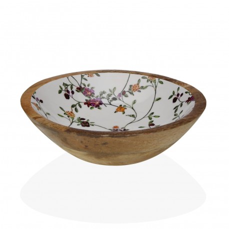 LARGE WILDFLOWERS ENAMEL BOWL