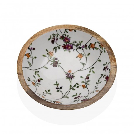 LARGE WILDFLOWERS ENAMEL BOWL