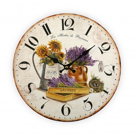 FLOWERS WALL CLOCK 28CM