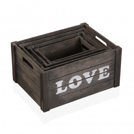 LOVE WOODEN BOX L LOVE WOODEN BOX L