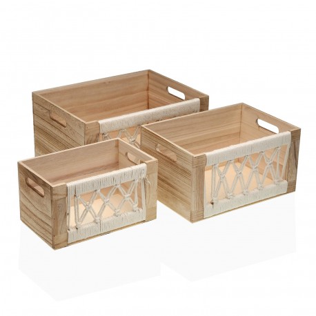 MACRAME BOX SET OF 3