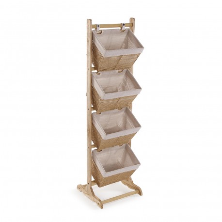 BATHROOM UNIT 4 BASKETS BROWN ZENIT