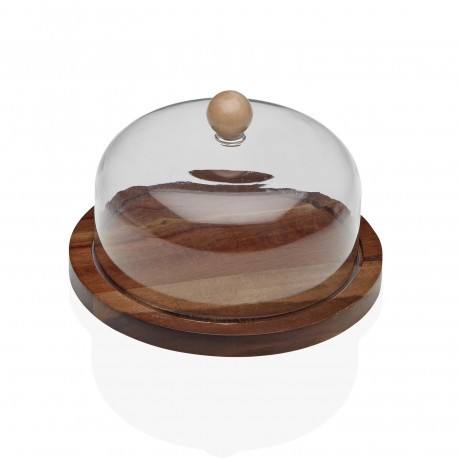 ACACIA CHEESE DOME WITH CLEAR LID ACACIA CHEESE DOME WITH CLEAR LID