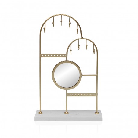 GOLD METAL JEWELLERY BOX WITH ROUND MIRROR GOLD METAL JEWELLERY BOX WITH ROUND MIRROR