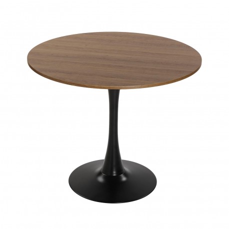 MEERA BLACK AND WOOD TABLE 100 CM MEERA BLACK AND WOOD TABLE 100 CM