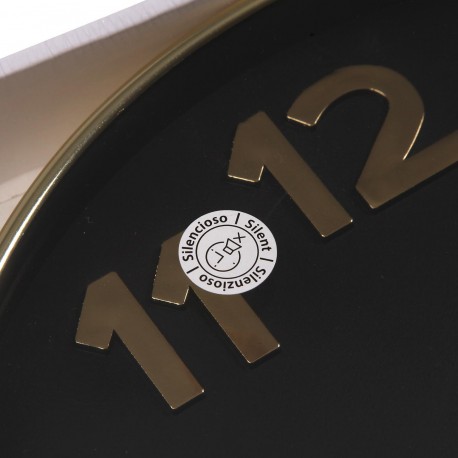 BLACK WALL CLOCK "GOLDEN NUMBERS" 30CM BLACK WALL CLOCK "GOLDEN NUMBERS" 30CM