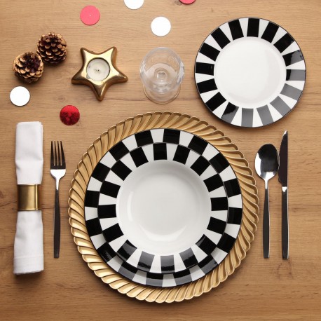 SASHA BLACK 18-PIECE DINNER SET SASHA BLACK 18-PIECE DINNER SET
