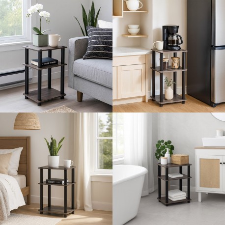 GREY 3-TIER SHELF GREY 3-TIER SHELF