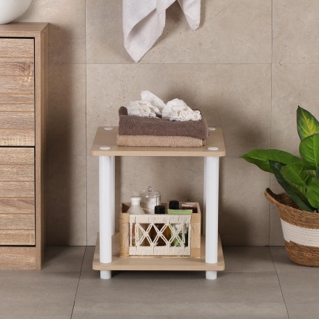 WHITE 2-TIER SHELF WHITE 2-TIER SHELF