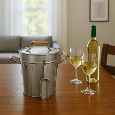 ICE BUCKET WITH LID AND SCOOP