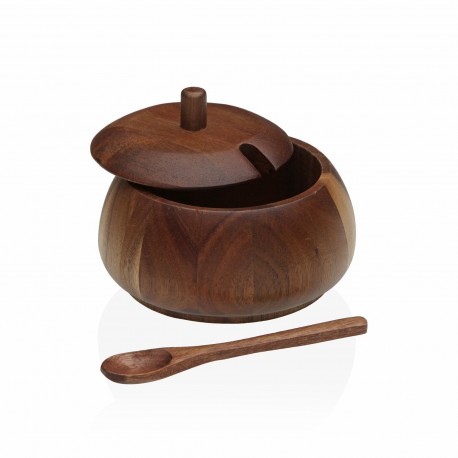 ROUND ACACIA SUGAR BOWL