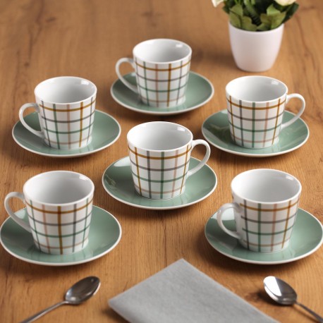 PETER SET 6 TEA CUPS & SAUCERS