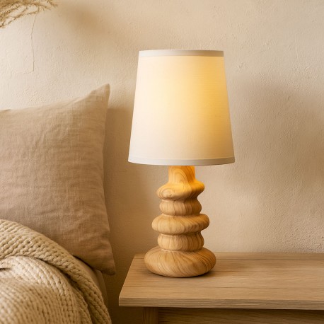 NOLIA WOOD-EFFECT TABLE LAMP