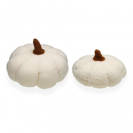 WHITE PUMPKIN CUSHION WITH FILLING S