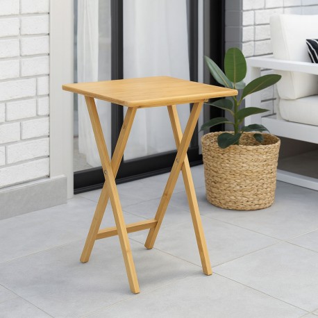 FOLDING WOODEN SIDE TABLE