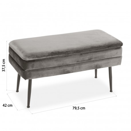 OTTOMAN GRIS LIGHT  BOTTOM BED