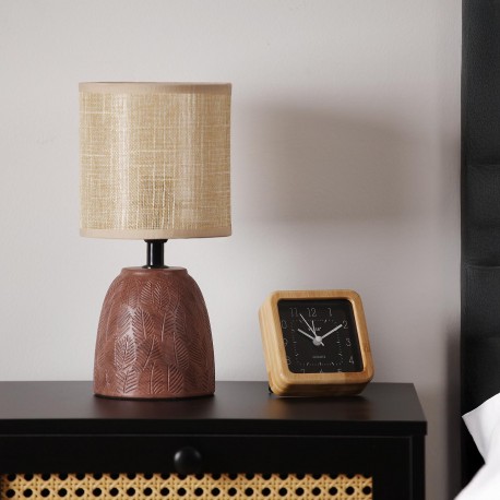 BLACK SQUARE BAMBOO ALARM CLOCK
