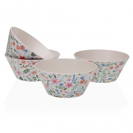 SET OF 4 FLORAL BOWLS