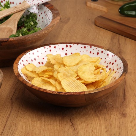 LARGE ENAMELLED "STELLA" BOWL