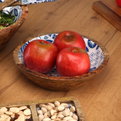 LARGE AZURITE ENAMELLED BOWL