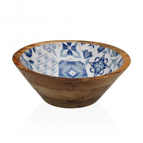 LARGE AZURITE BOWL 30CM DIA.